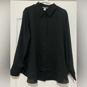 H&M Black Collared Shirt
